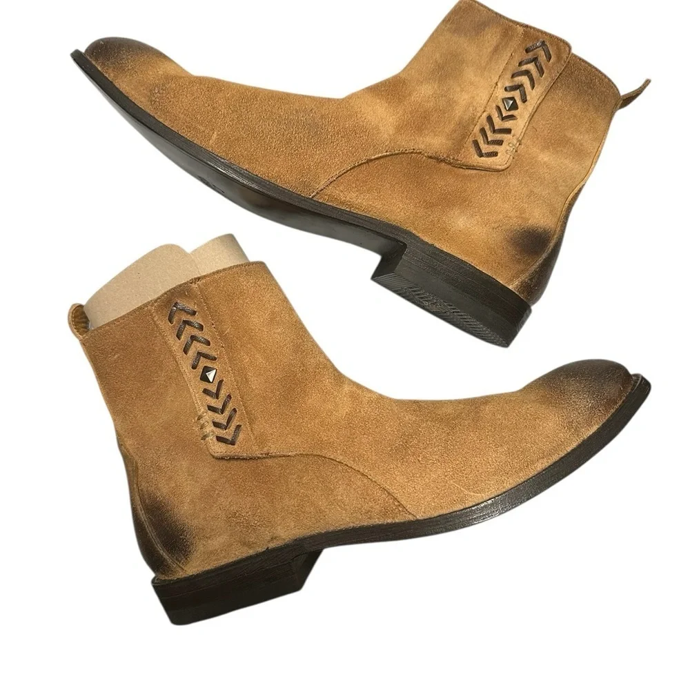 Old Gringo Tan Leather Ankle Boots size 12 new without tags, no box